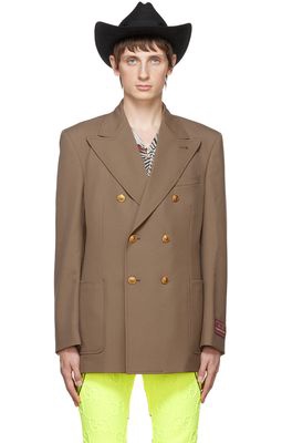 Gucci Brown Double-Breasted Blazer