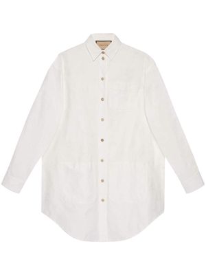 Gucci button-up cotton shirt - 9245 WHITE