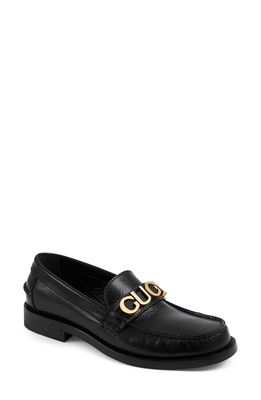 Gucci Cara Logo Loafer in Nero