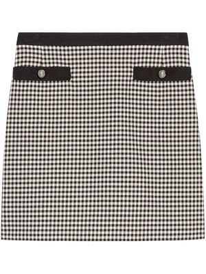 Gucci check-print mini skirt - Black