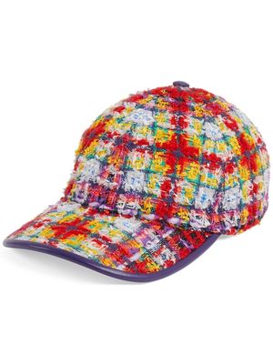 Gucci checked tweed baseball cap - Multicolour