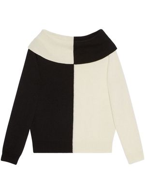 Gucci chunky wool colour-block jumper - Black