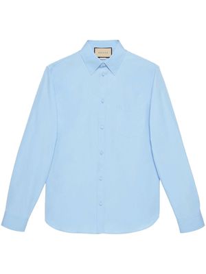 Gucci cotton poplin long-sleeve shirt - Blue