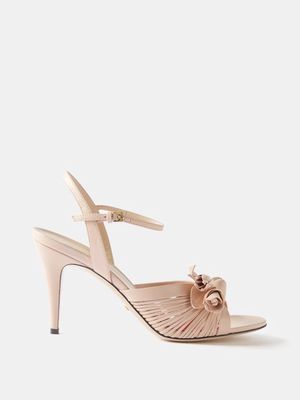 Gucci - Crawford Knotted Leather Sandals - Womens - Pink