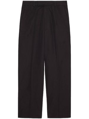 Gucci cropped poplin chino trousers - Black