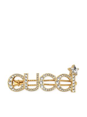 Gucci crystal-embellished hair clip - Gold