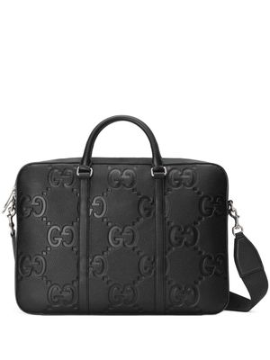 Gucci debossed-logo laptop bag - Black