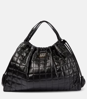 Gucci Deco Large quilted leather shoulder bag