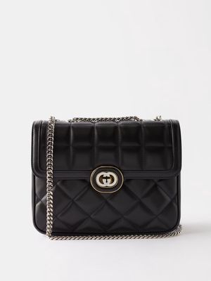 Gucci - Deco Mini Quilted-leather Cross-body Bag - Womens - Black
