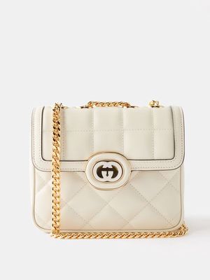 Gucci - Deco Mini Quilted-leather Cross-body Bag - Womens - White