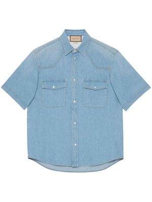 Gucci denim short-sleeve shirt - Blue
