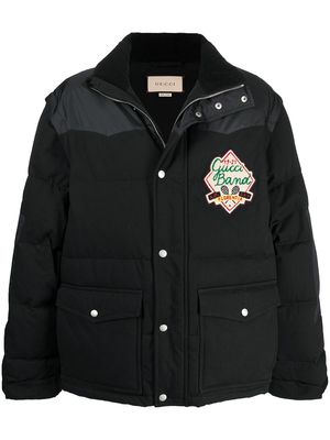 Gucci detachable sleeve padded jacket - Black