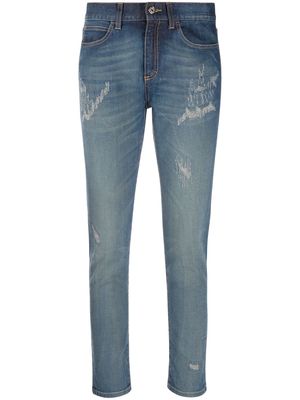Gucci distressed crop jeans - Blue