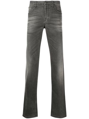 Gucci distressed straight-leg jeans - Grey