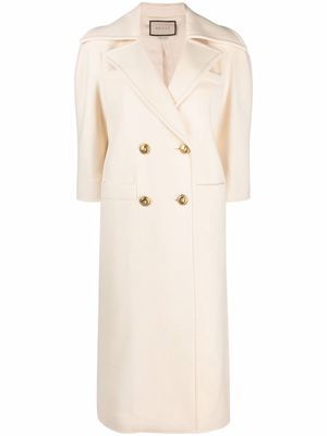 Gucci double-breasted coat - Neutrals