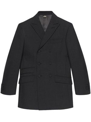 Gucci double-breasted wool blazer - Black
