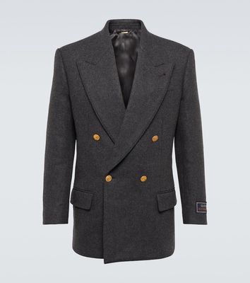 Gucci Double-breasted wool-cashmere blazer