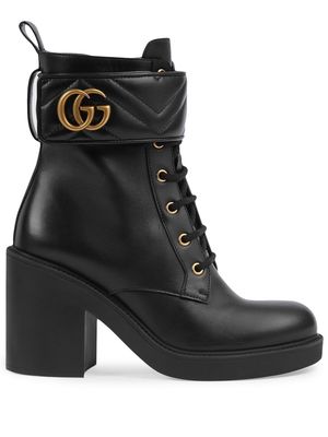 Gucci Double G leather boots - Black