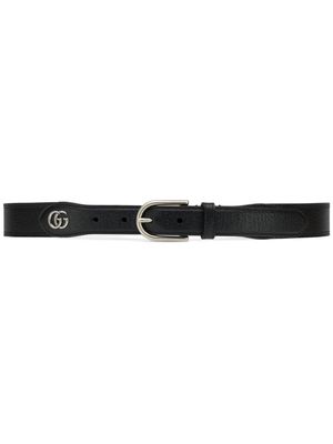 Gucci Double G plaque thin belt - Black