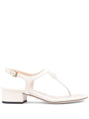 Gucci Double G T-bar sandals - White