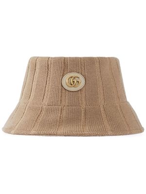 Gucci Double G wool bucket hat - Neutrals