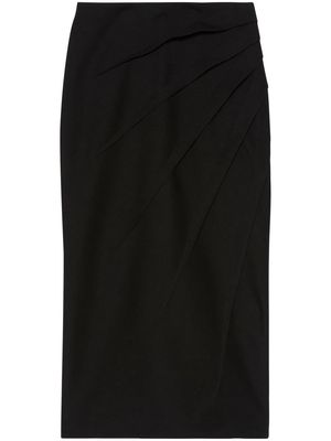 Gucci drape-detail midi skirt - Black