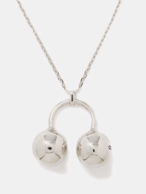 Gucci - Dual Pendant Boule Palladium Necklace - Mens - Silver