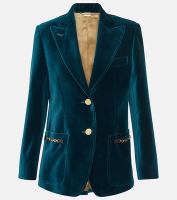 Gucci Embellished velvet blazer