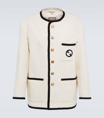 Gucci Embroidered tweed jacket