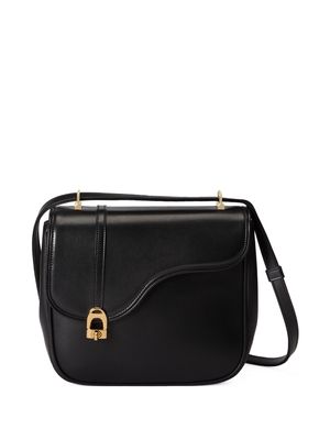 Gucci Equestrian leather shoulder bag - Black