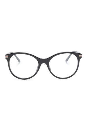 Gucci Eyewear butterfly-frame clear glasses - Black