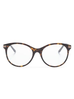 Gucci Eyewear butterfly-frame tortoiseshell glasses - Brown