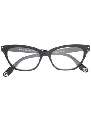 Gucci Eyewear cat-eye frame glasses - Black