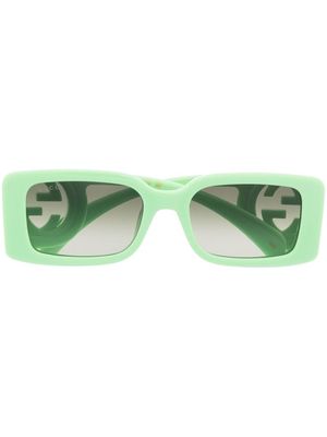 Gucci Eyewear Chaise Lounge rectangle-frame sunglasses - Green