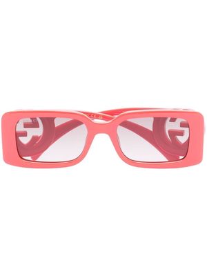 Gucci Eyewear Chaise Lounge rectangle-frame sunglasses - Red
