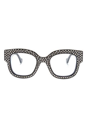 Gucci Eyewear crystal-embellished cat-eye glasses - Black