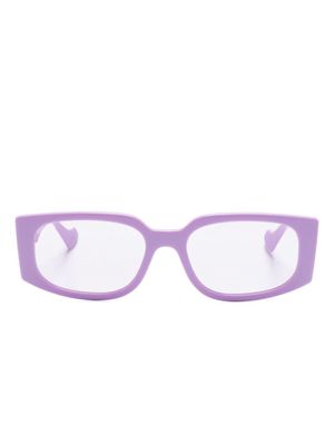 Gucci Eyewear Double G rectangle-frame sunglasses - Purple