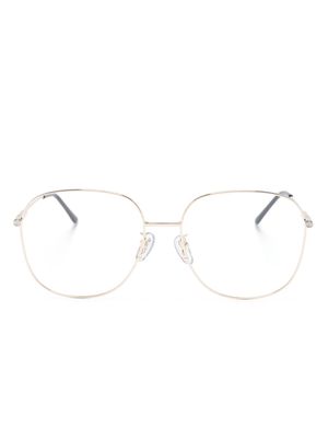 Gucci Eyewear Double G square-frame glasses - Gold