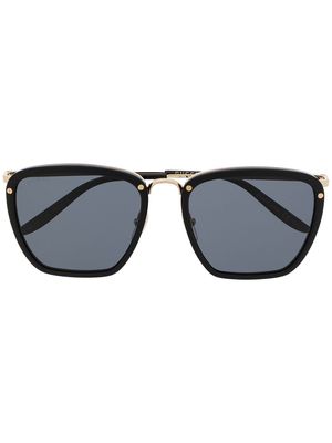 Gucci Eyewear engraved logo square-frame sunglasses - Black