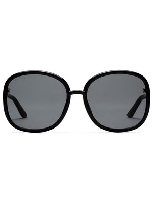 Gucci Eyewear Horsebit round frame sunglasses - Black