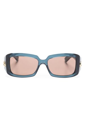Gucci Eyewear Icon GG rectangle-frame sunglasses - Blue