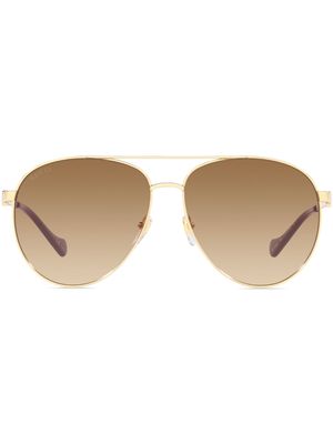 Gucci Eyewear Interlocking G pilot-frame sunglasses - 2300I1 Gold