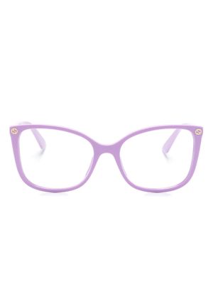 Gucci Eyewear Interlocking G square-frame glasses - Purple