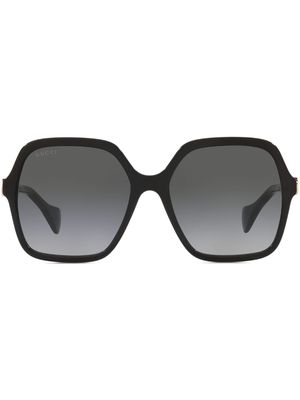 Gucci Eyewear Interlocking G square-frame sunglasses - 1100A1 Black