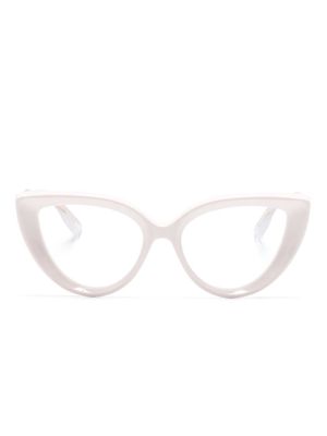 Gucci Eyewear logo-debossed cat-eye glasses - Neutrals