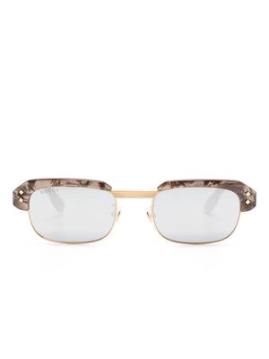 Gucci Eyewear logo-embossed sunglasses - Brown