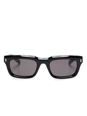 Gucci Eyewear logo-engraved rectangle-frame sunglasses - Black