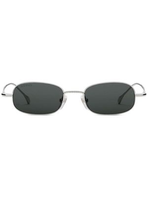 Gucci Eyewear logo-engraved rectangle-frame sunglasses - Silver