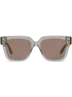 Gucci Eyewear logo-print square-frame sunglasses - 2600L1 Grey