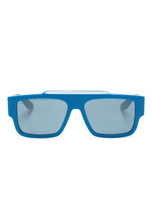 Gucci Eyewear logo-print square-frame sunglasses - Blue